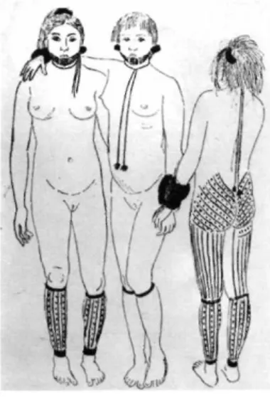 Figura 5: Hércules Florence retrata em “Três mulheres apiaka” a maneira como era vista a figura dos índios no  século XIX