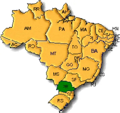 Figura 9 -  Mapa do Brasil. Fonte: http://www.ladycbarra.com.br/. 