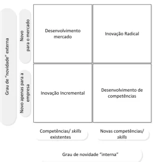 Figura 6 – Inovação e relação com as competências Fonte: Adaptado de Freel e Jong (2012) 