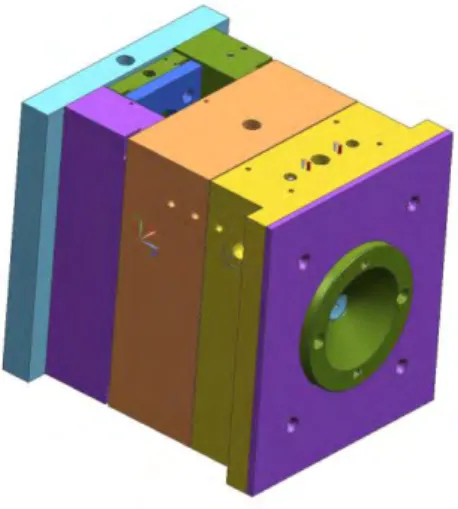 Figura 1 - Representação digital de um molde de injeção, segundo o software NX 7.5 