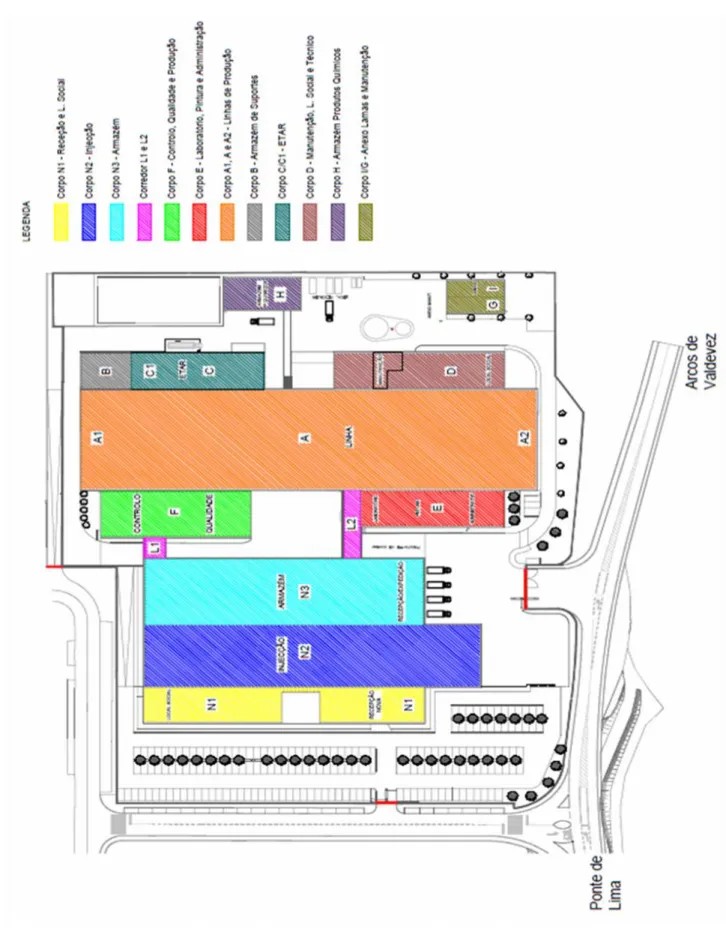 Figura 14 - Implantação geral da Sarreliber, S.A. 