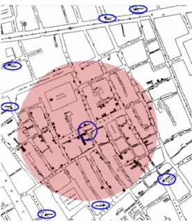 Figure 4 - Map of London by John Snow (1855). 