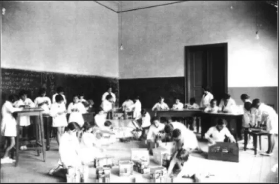 Foto 11 - Grupo Escolar “Senador Correia” - Sala de aula com desenvolvimento de atividades diversificadas (década de 1920).
