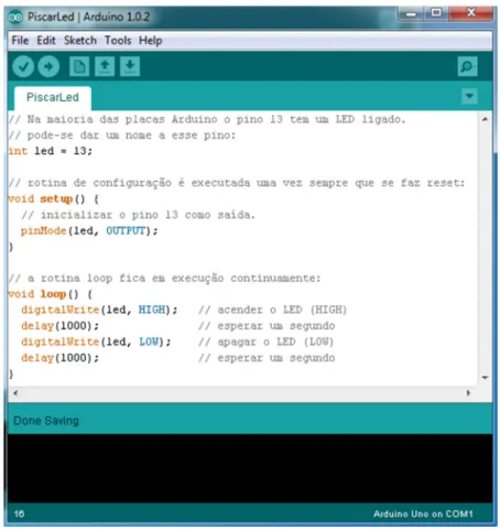 Figura 7 - Exemplo de um programa para o Arduino 