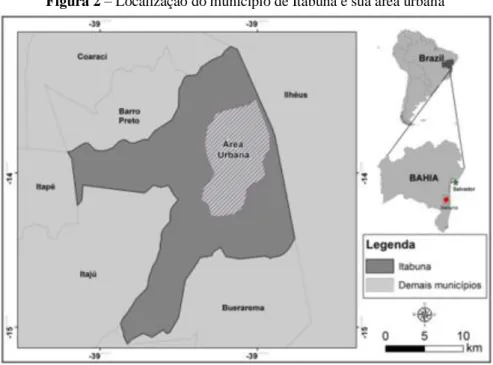 Figura 2 – Localização do município de Itabuna e sua área urbana 