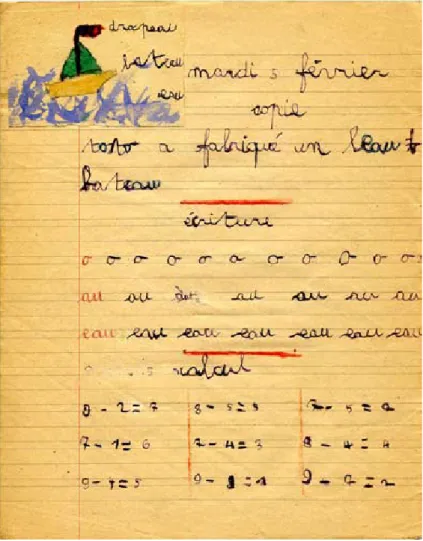 Ilustração 11 – Caderno escolar, 1960.