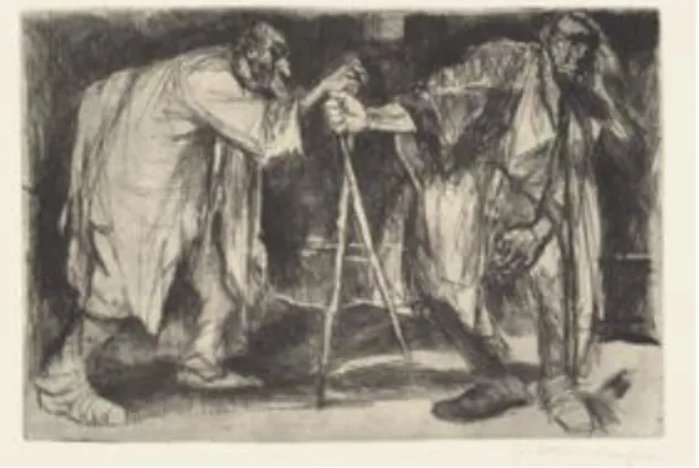 Figura 2 “Les Sept Vieillards” (Os Sete Velhos) Jan Mensiga (1924-1998) – desenho do artista holandês inspirado no  poema de Baudelaire