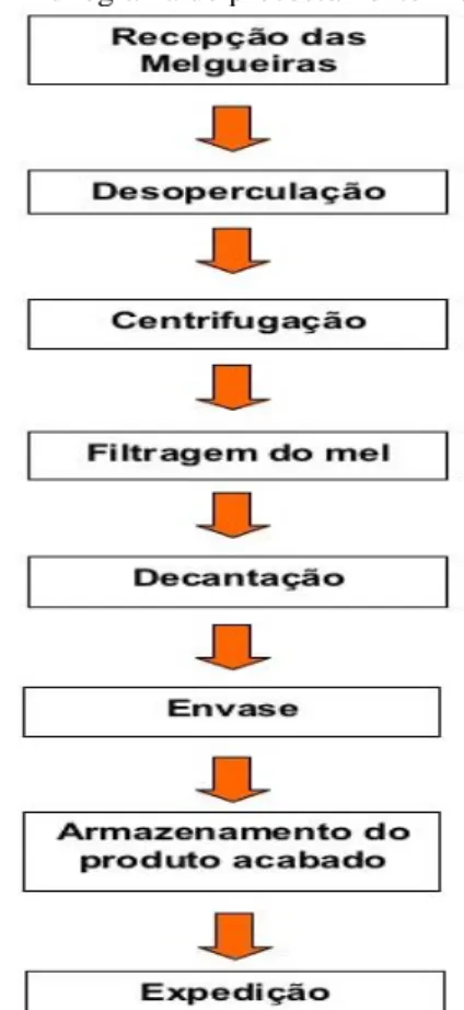 Figura 2 - Fluxograma do processamento mel. 