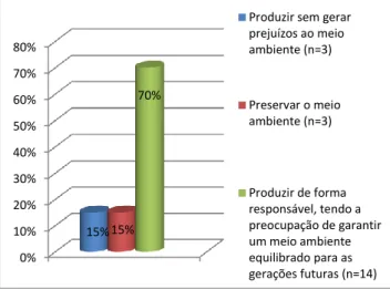 Figura 7. Distribuição dos entrevistados quanto ao que  eles entendem por sustentabilidade 