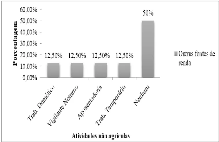 Figura  4 – Fontes de renda além da agricultura no Assenta- Assenta-mento Umburana – PB