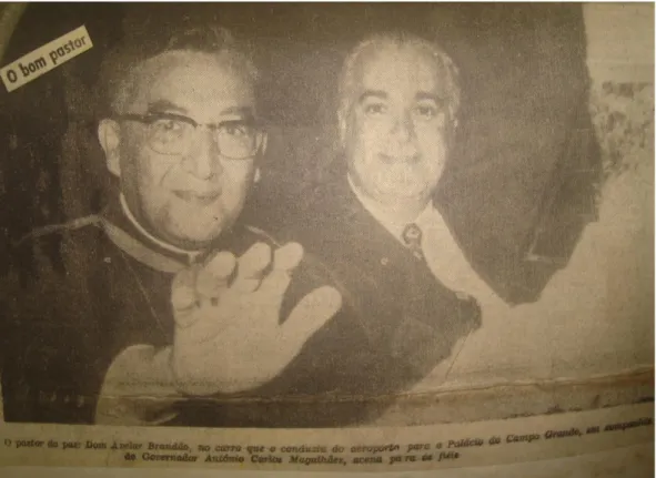 Foto  de  D.  Avelar  Brandão  Vilela  com  o  governador  da  Bahia  Antônio  Carlos  Magalhães  –  Arquivo Pessoal de D