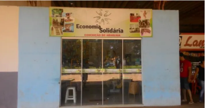 Figura  02:  Local  onde  é  comercializado  produtos  da  Economia  Solidária-Conceição  do  Araguaia-PA  –  Rodoviária