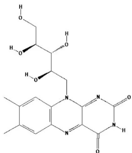 Figure 2.11  –  The Chemical structure of riboflavin.  