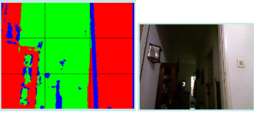 Figura 9 - Mapa de Profundidades (esquerda); Imagem Real - RGB (direita). 