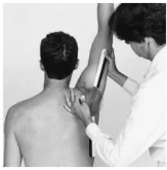 Figura 7: Posição final do teste ao movimento de abdução do ombro (Clarkson, 2013).