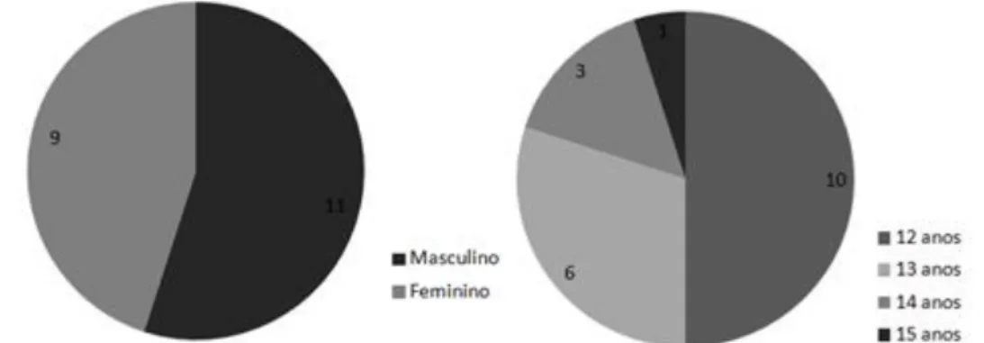 Gráfico  1.  Caracterização  da  turma  em  termos de género. 
