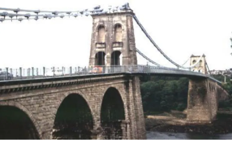 Figura 2:Ponte pênsil de Menai em Gales [2] 
