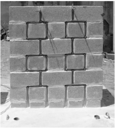 Figure 24: Stainless steel wire grid applied in masonry joints 