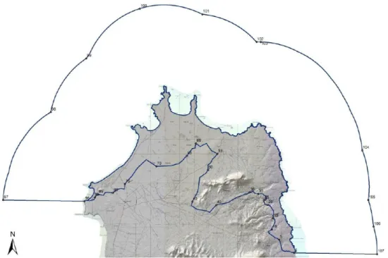 Figura 4: Proposta de delimitação para o Parque Natural do Norte da Ilha do Maio (retirado de Furtado e  Cesarini, 2013).