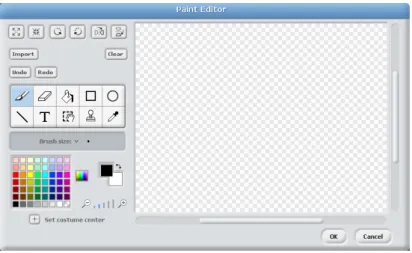 Figura 3.7: Editor de imagens integrado do Scratch.