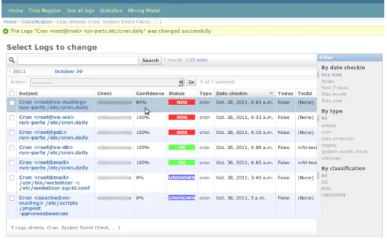 Figura 3.5: Lista de logs
