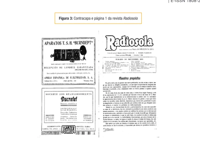 Figura 4: Capa e última página, ano 1 , nº1, Revista RadiosolaFonte: Arxiu Històric de La Ciutat de Barcelona.