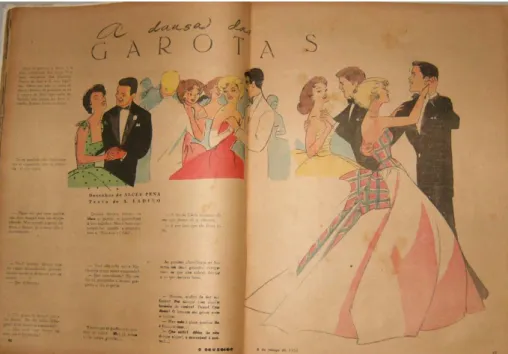 Figura 5 –  A dança das Garotas. Revista O Cruzeiro de 8 de março de 1952. Acervo: Biblioteca Pública do Estado de  Santa Catarina – Florianópolis/SC