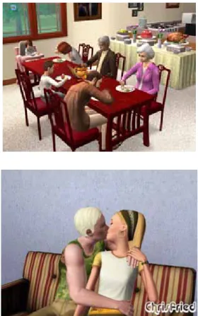 Figura 1 - Imagens do jogo The Sims