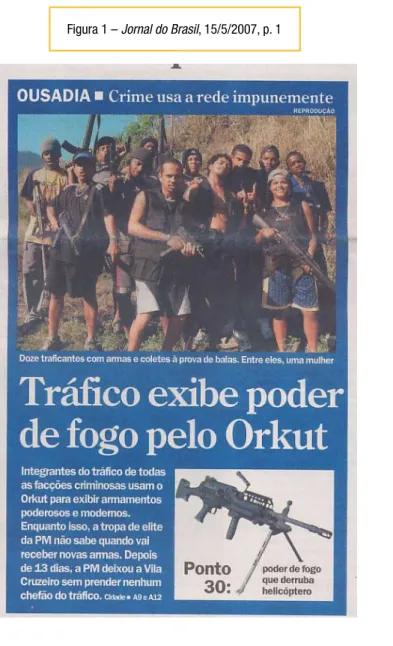 Figura 1 – Jornal do Brasil, 15/5/2007, p. 1
