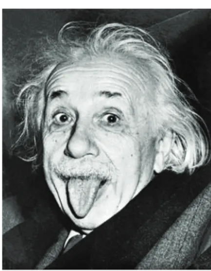 Figura 3: Retrato de Einstein com a língua   de fora, tirado por Arthur Sasse em 1951