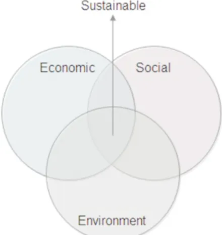 Figure 2.1: Three pillars of sustainable development.