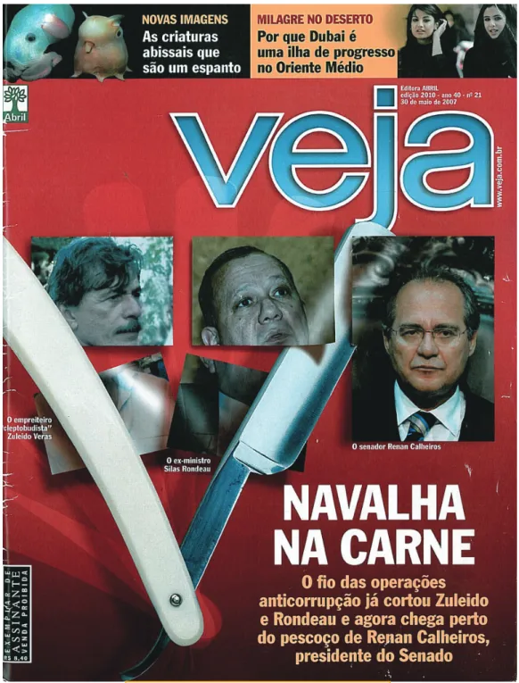 Figura 1 - Capa da revista Veja de 30 de maio de 2007
