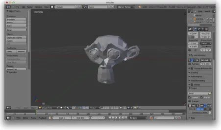 Figure 3.4: Manipulating 3D meshes with Blender