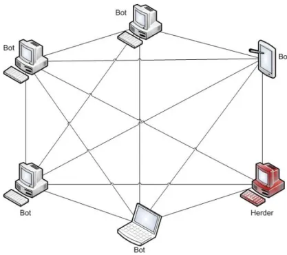 Figure 4: P2P Botnet Topology 