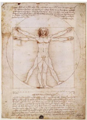 Figura 2 – L'Uomo vitruviano desenhado por Leonardo da Vinci 