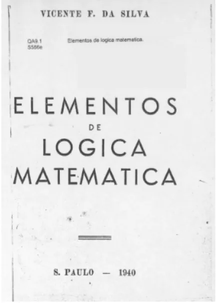 Figura 3. Folha de rosto do livro  Elementos de Lógica Matemática  de 1940.  