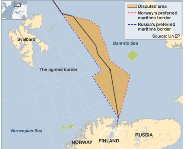 Figura 2: Fronteira Marítima no Mar de Barents 218