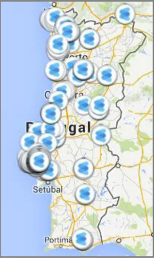Figura 1 • Rede de carregadores em Portugal – (Inteli, 2010). 