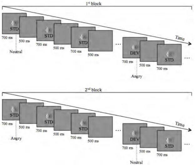 Figure 2. Schematic block sequence describing the timing of two blocks within an experimental condition