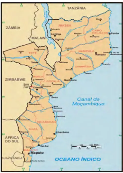 Figura 1: Mapa de Moçambiq Figura 1: Mapa de MoçambiqFigura 1: Mapa de Moçambiq Figura 1: Mapa de Moçambiqueueue ue    