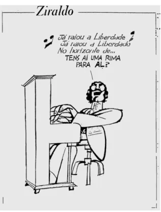 Figure 3: For Ziraldo, freedom has risen in Portugal  Source: Jornal do Brasil, April 28, 1974, p