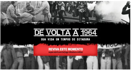 Figure 1 – Newsgame’s opening screen “Back to 1964: your life under the dictatorship”