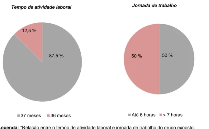 Figura 1 - Dados laborais do grupo exposto envolvidos com a comercialização do tacacá em Belém-Pa, 2019