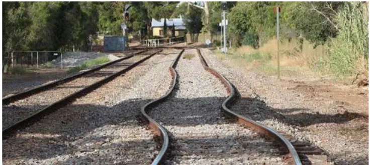 Figura 2 – Imagem de trilhos de trens deformados utilizada na dinâmica ‘Que dilatação eu  sou?’, simbolizando a dilatação linear