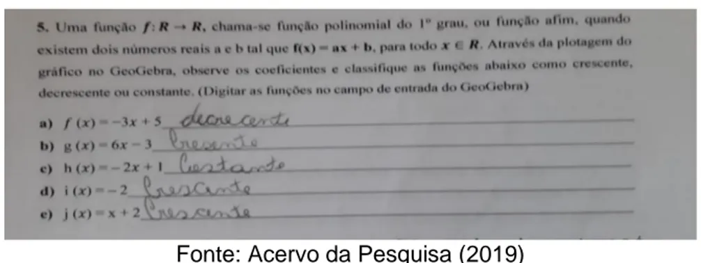 Figura 3 - Resolução da atividade 5 por E6 