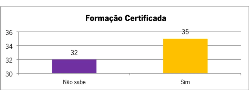Gráfico 12 – Organização tem Formação Certificada ISO 9001:2008 