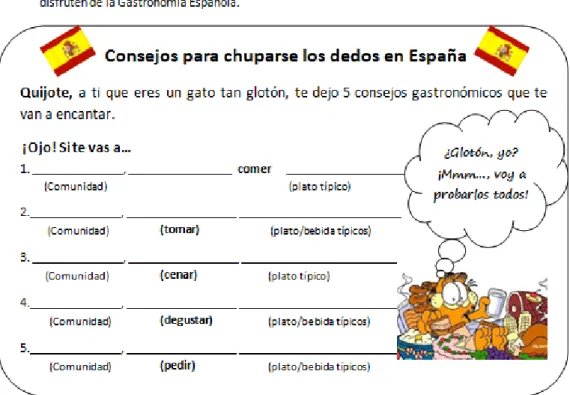 Figura 3.: Excerto do exercício “Dar consejos” 