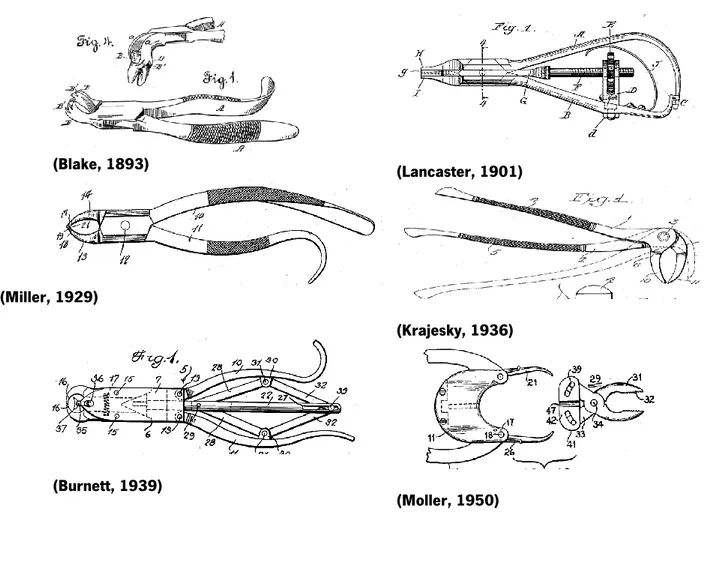 Figura 3.6 - Imagens retiradas das diversas patentes encontradas relativas ao boticão