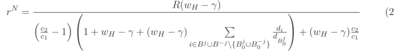 Figura 2.2: The threshold of r as a function of banks’ size.