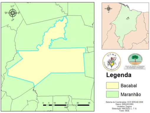 FIGURA 01: Mapa de Localização da cidade de Bacabal, Maranhão. 
